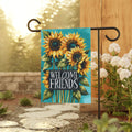 Welcome Friends Sunflower Garden Flag | Rustic Floral Garden Decor | Cr8tive Designs