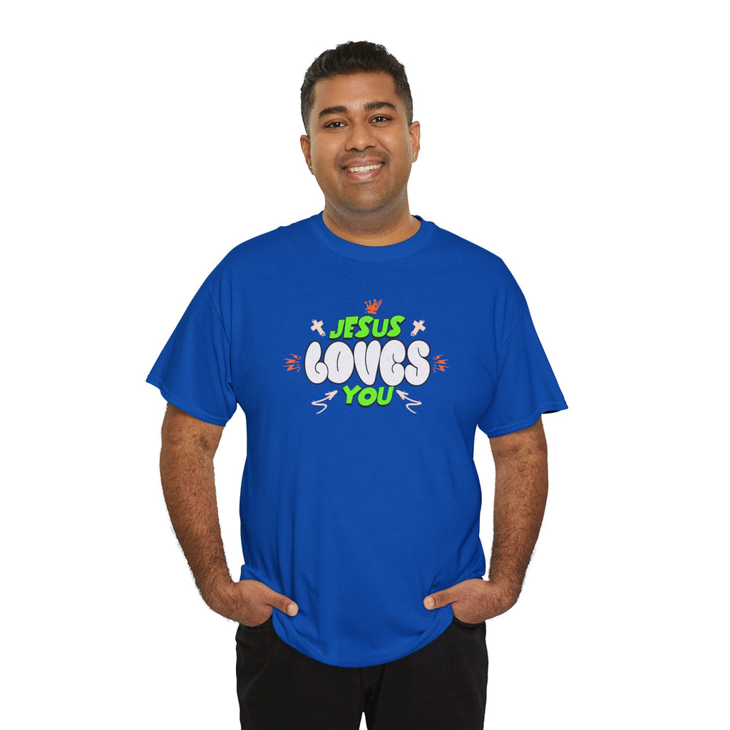 Jesus Loves You T-Shirt | Retro Bubble Gospel Tee | Cr8tive Designs