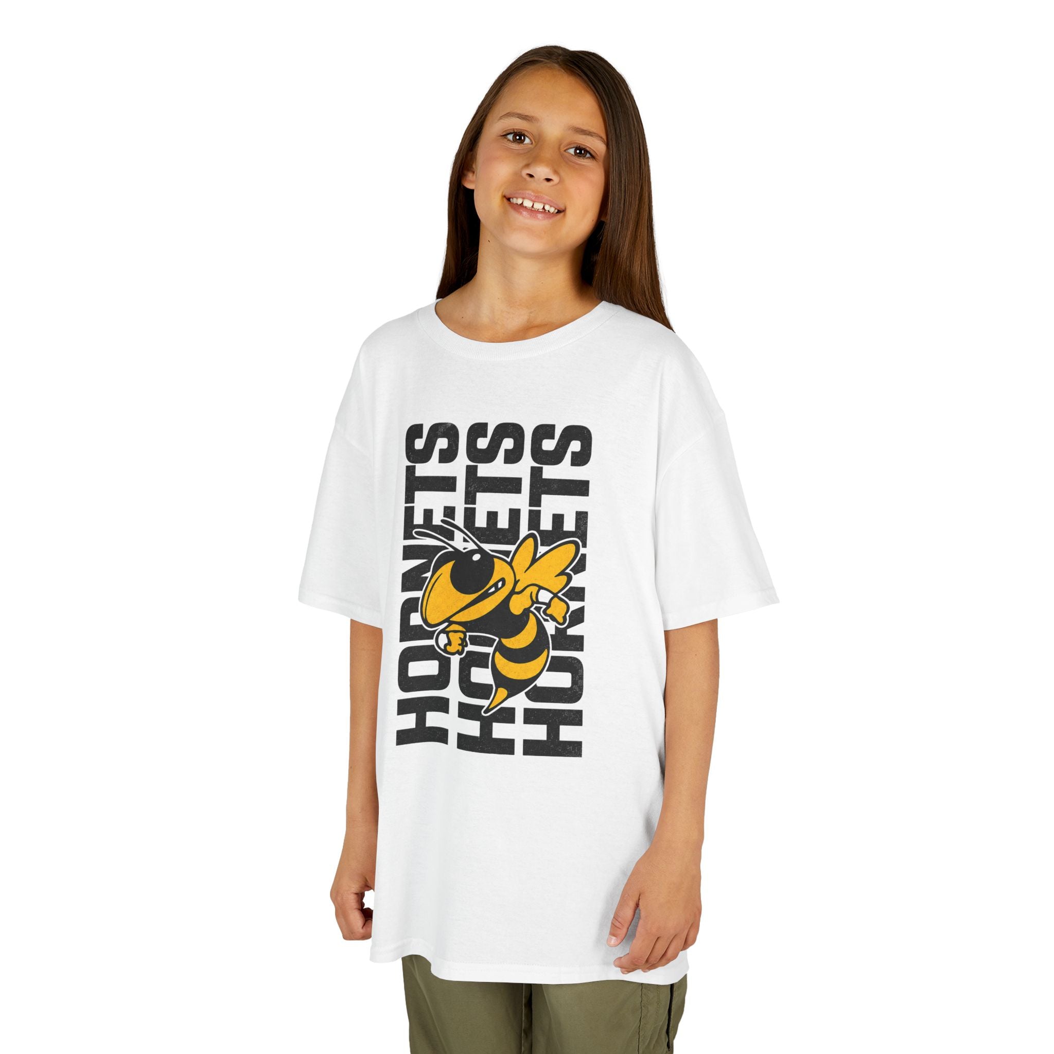 Vertical Hornets Mascot Youth T-Shirt | School Spirit Mascot Tee | Cr8tive Designs