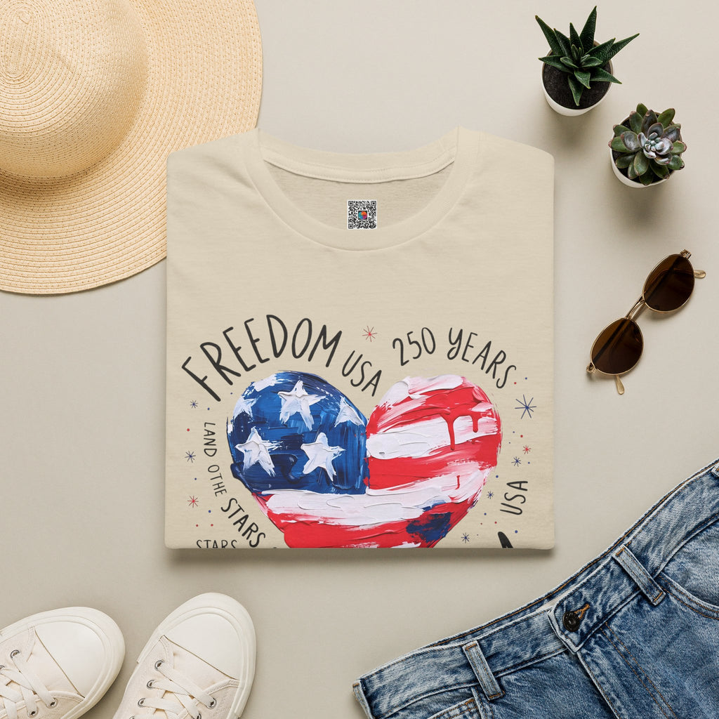 Freedom Liberty Heart | 250 Years Patriotic Design | Cr8tive Designs