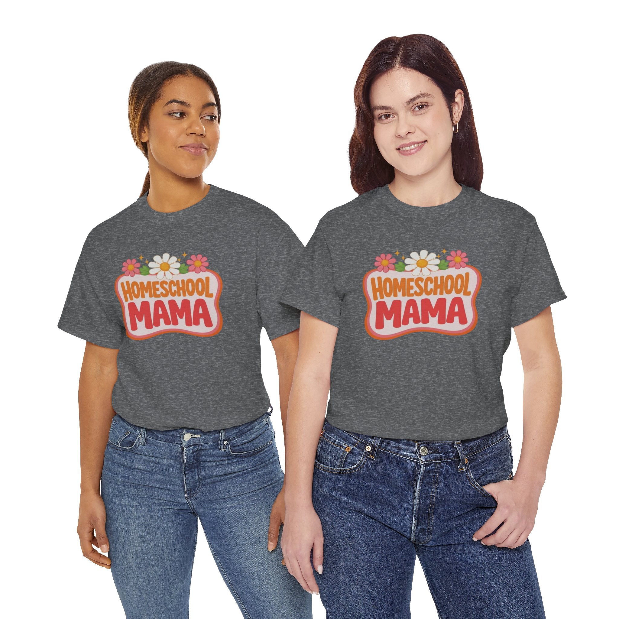 Homeschool Mama T-Shirt – Retro Floral Homeschooling Mom Tee