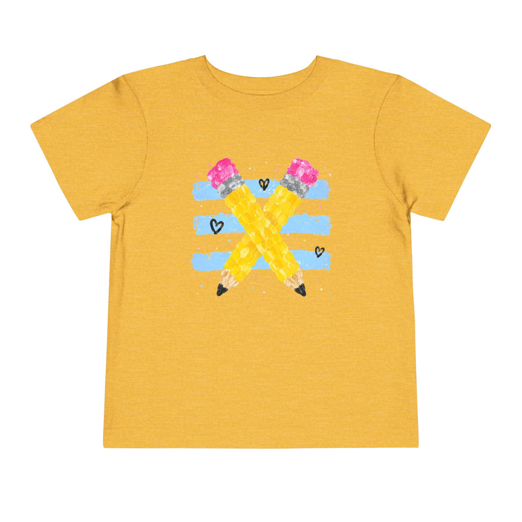 Pencil Love Toddler Tee | Colorful Back-to-School T-Shirt | Cr8tive Designs