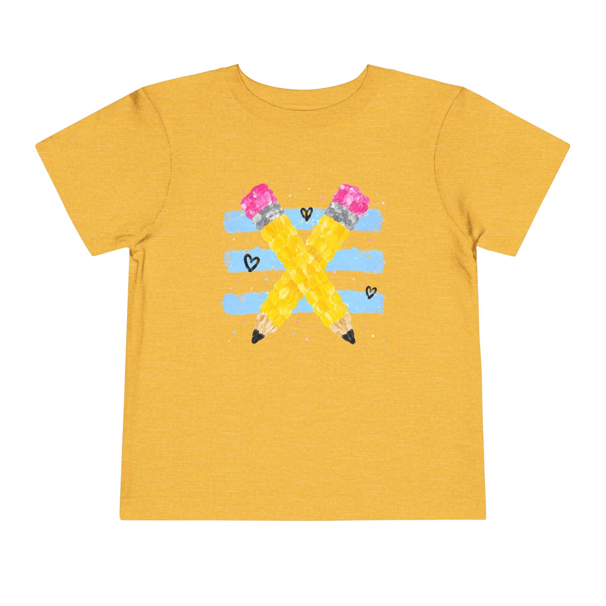 Pencil Love Toddler Tee | Colorful Back-to-School T-Shirt | Cr8tive Designs