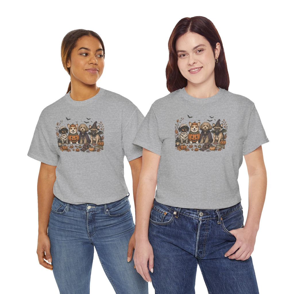 Halloween Dog Costumes Tee | Vintage Cute Puppies T-Shirt | Cr8tive Designs