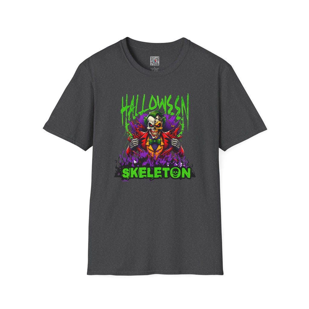 Halloween Skeleton T-Shirt | Neon Horror Clown Graphic Tee | Cr8tive Designs