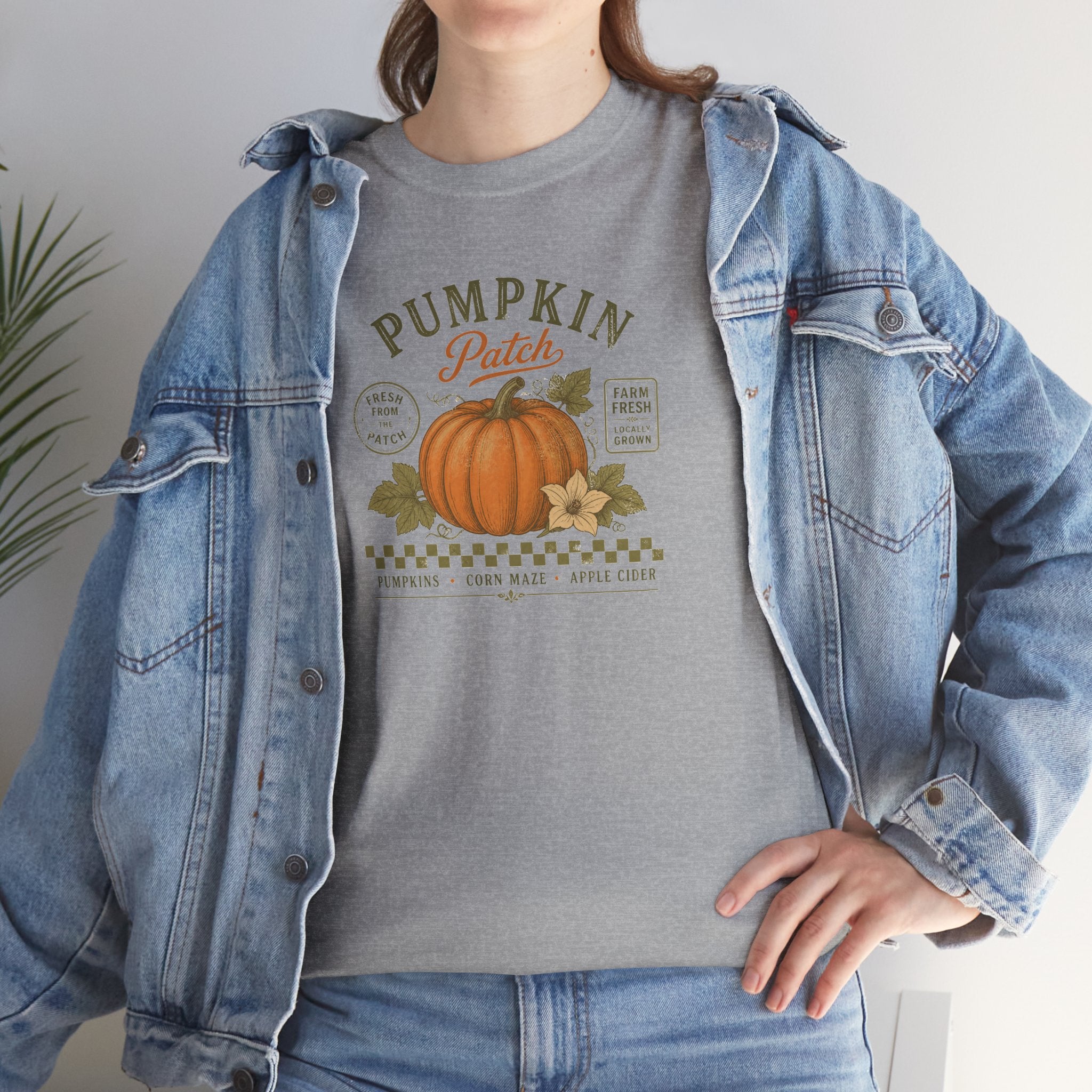 Farm Fresh Pumpkin Patch Tee | Retro Country Harvest Graphic T-Shirt | Cr8tive Designs