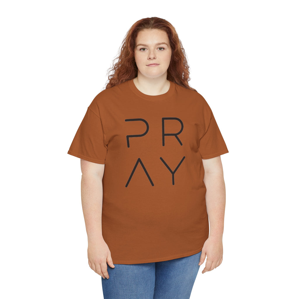 PRAY Minimalist Christian T-Shirt | Modern Faith Graphic Tee | Cr8tive Designs