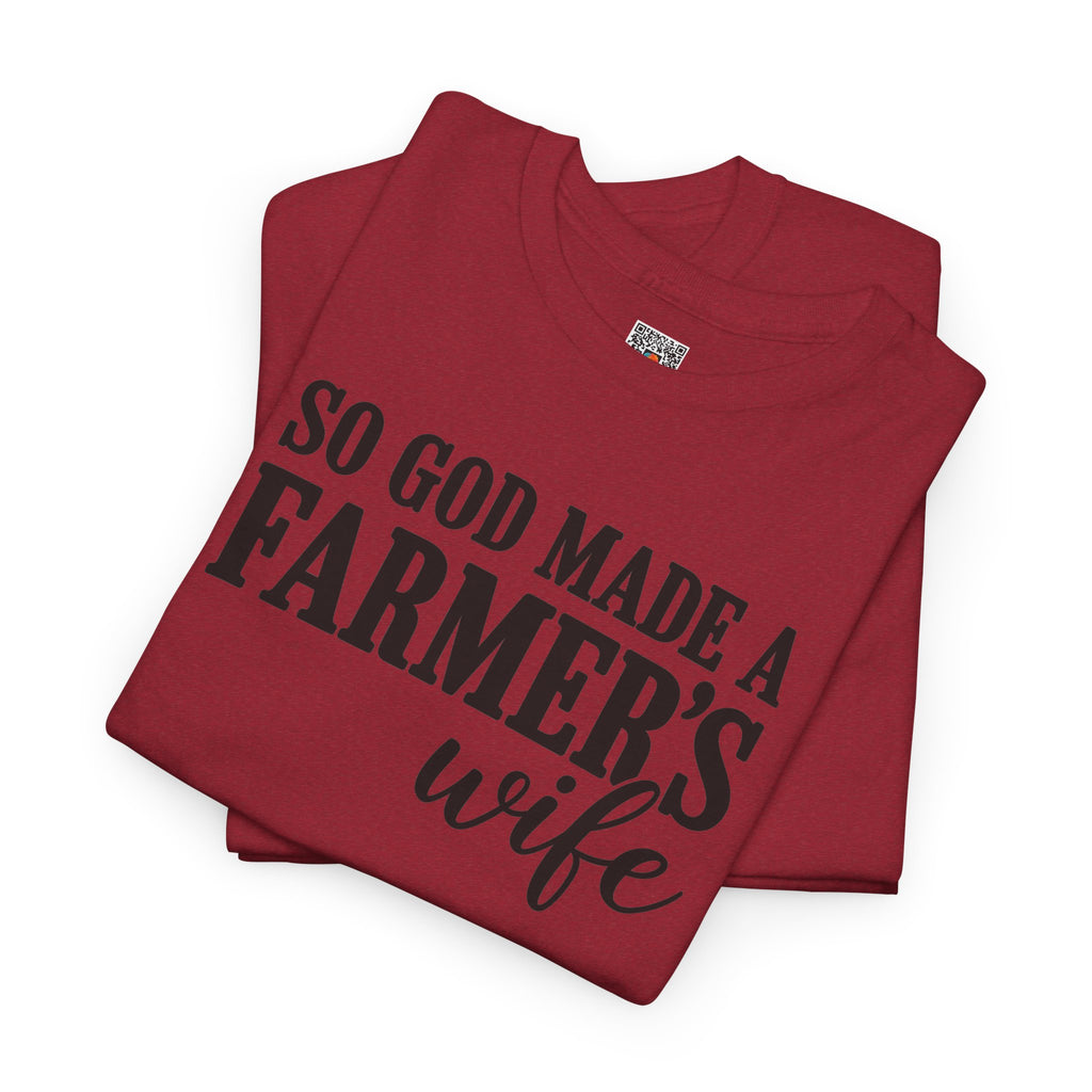 So God Made A Farmer's Wife T-Shirt | Country Farmhouse Graphic Tee | Cr8tive Designs