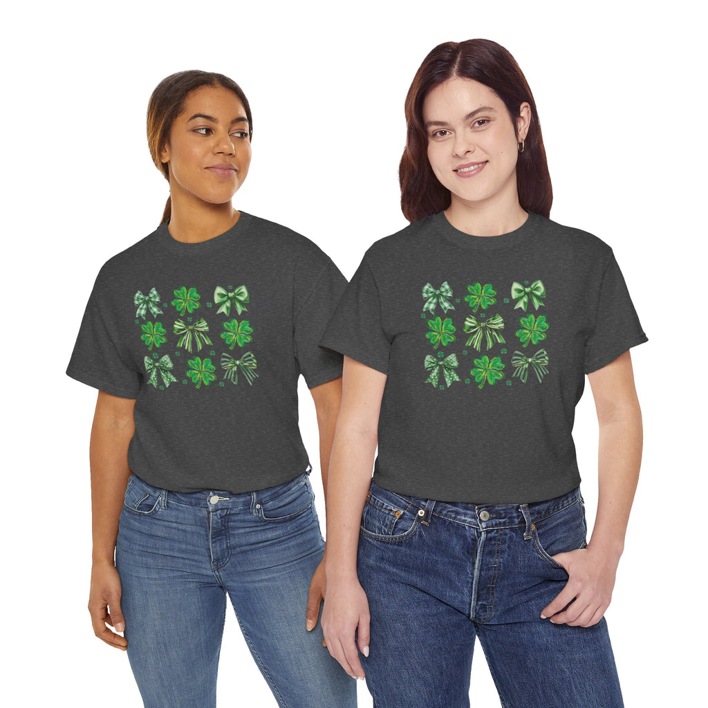 St. Patrick's Day Shamrock Bow T-Shirt/Cr8tive Designs
