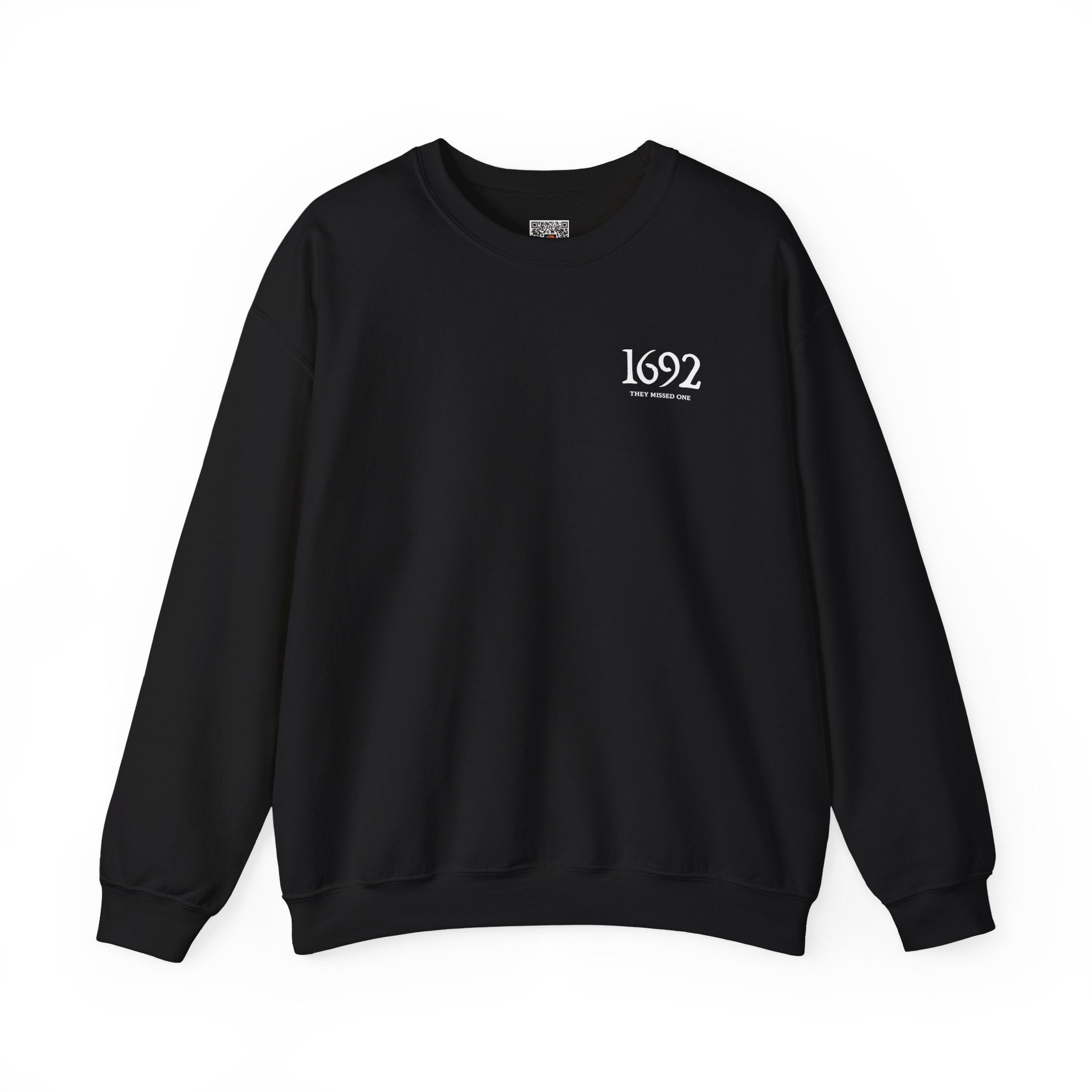 1692 They Missed One Sweatshirt | Minimalist Witchy Chest Graphic Crewneck | Cr8tive Designs