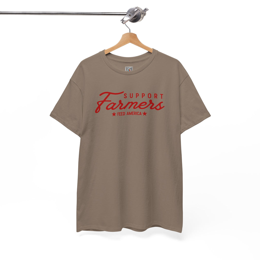 Support Farmers Feed America T-Shirt | Patriotic Agriculture Graphic Tee | Cr8tive Designs