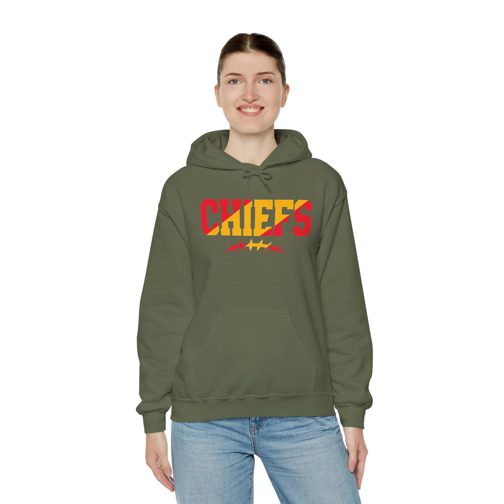 Chiefs Game Day Hoodie | Red & Gold Football Design | Cr8tive Designs