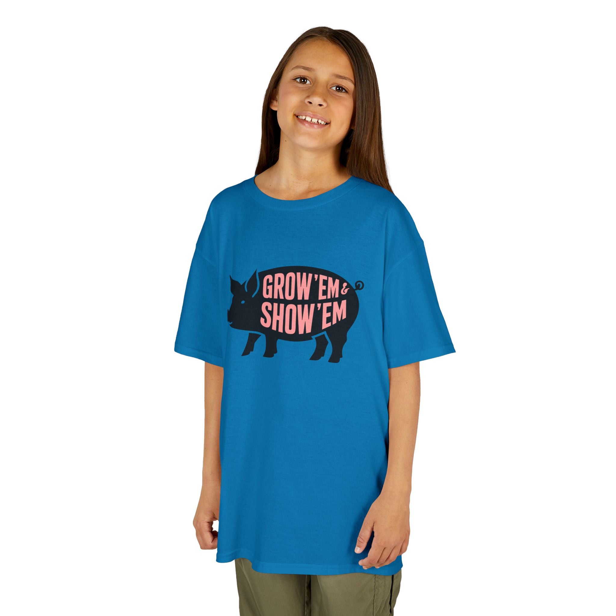 Grow ’Em Show ’Em | Youth Livestock Show Pig Tee | Cr8tive Designs