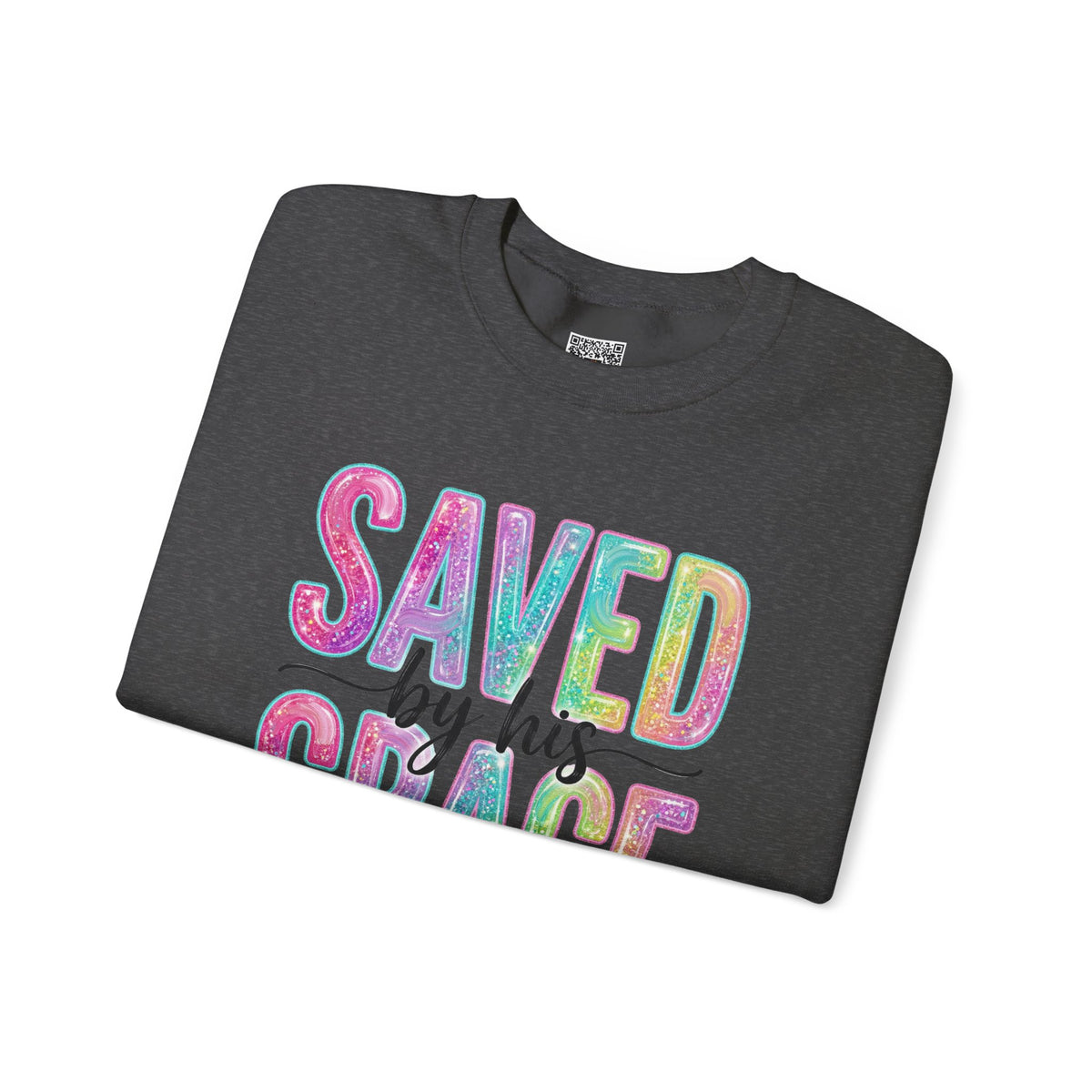 Saved by Grace Sweatshirt – Christian Faith Graphic Crewneck | Inspirational Religious Pullover | Cr8tive Designs