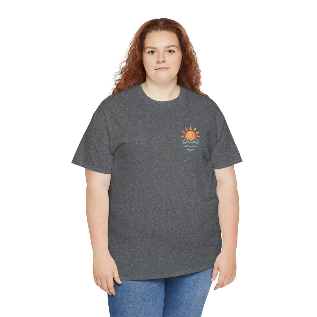 Sun & Waves Pocket Tee | Coastal Summer Shirt | Cr8tive Designs