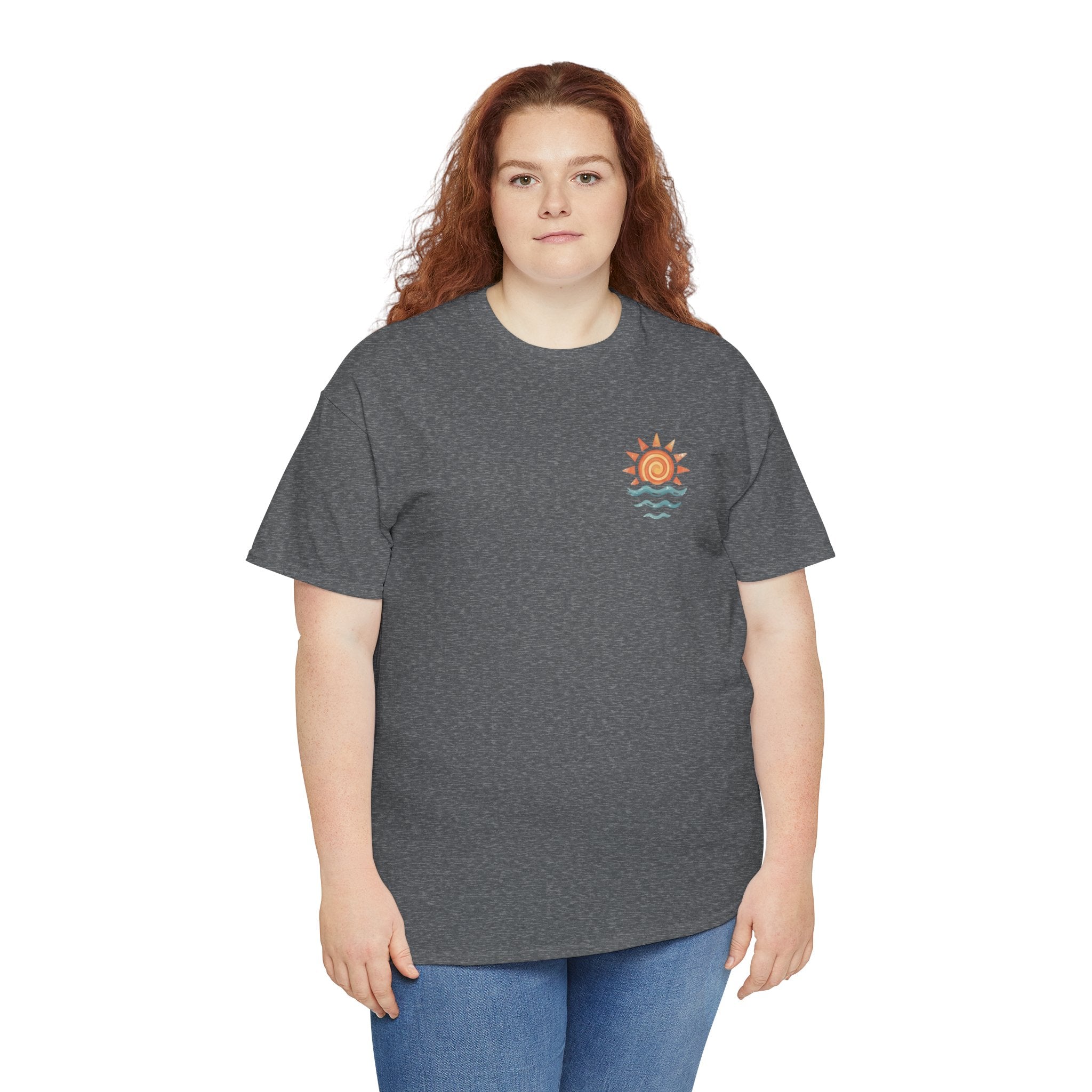 Sun & Waves Pocket Tee | Coastal Summer Shirt | Cr8tive Designs