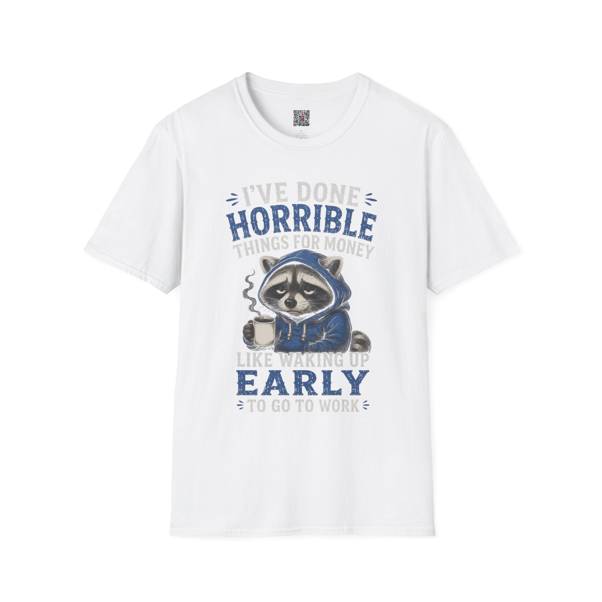 I've Done Horrible Things For Money Raccoon T-Shirt | Funny Sarcastic Graphic | Cr8tive Designs