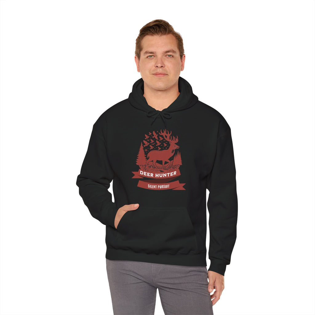 Deer Hunter Silent Pursuit Hoodie | Rustic Woodland Hunting Design | Cr8tive Designs