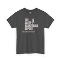 Eat Sleep Basketball Repeat T-Shirt | More Than Just a Game Sports Graphic Tee | Cr8tive Designs