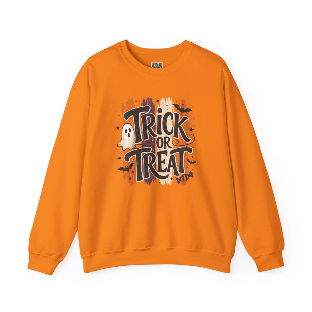 Trick or Treat Sweatshirt | Retro Halloween Ghost Graphic Crewneck | Cr8tive Designs