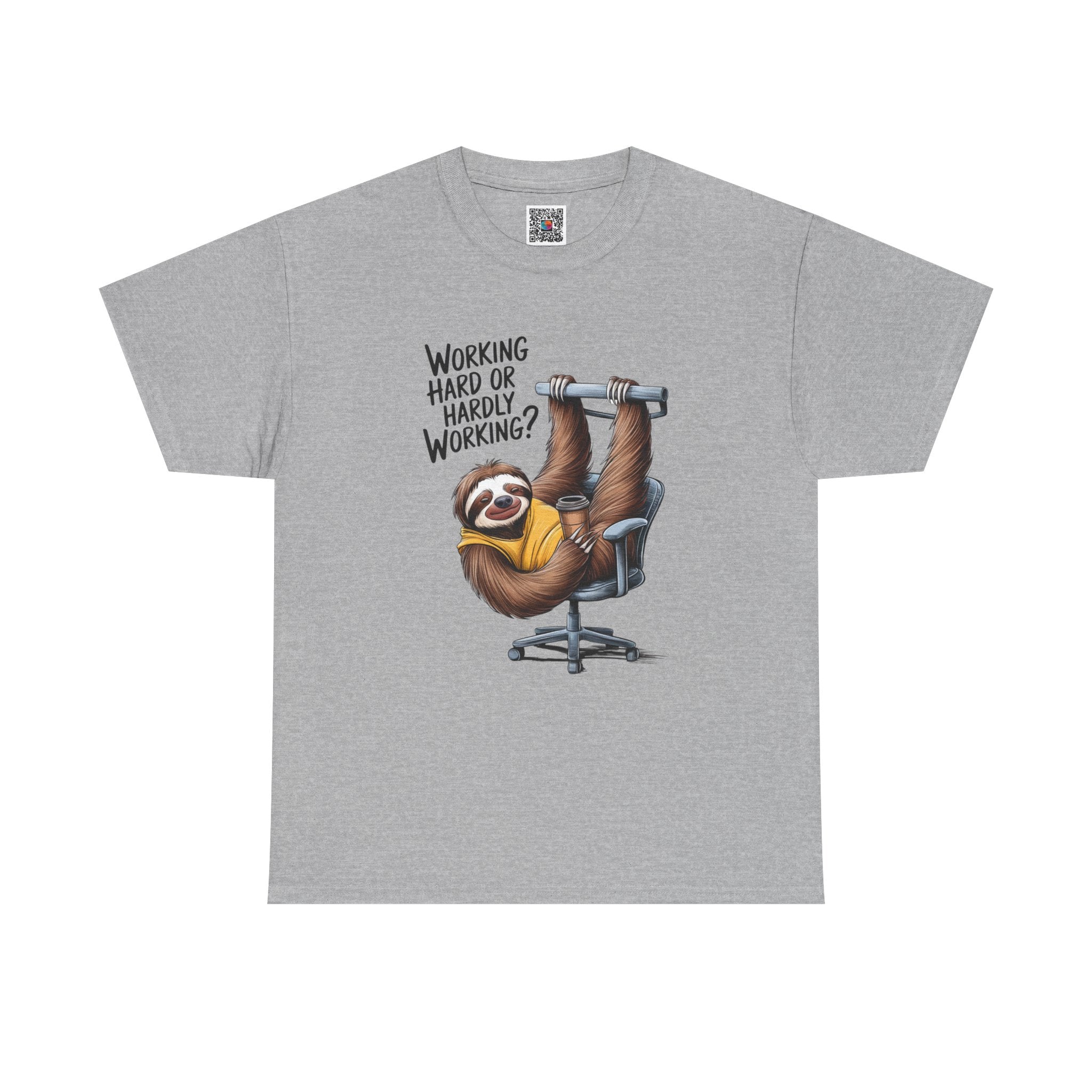 Working Hard Funny Sloth Humor T-Shirt | Cr8tive Designs