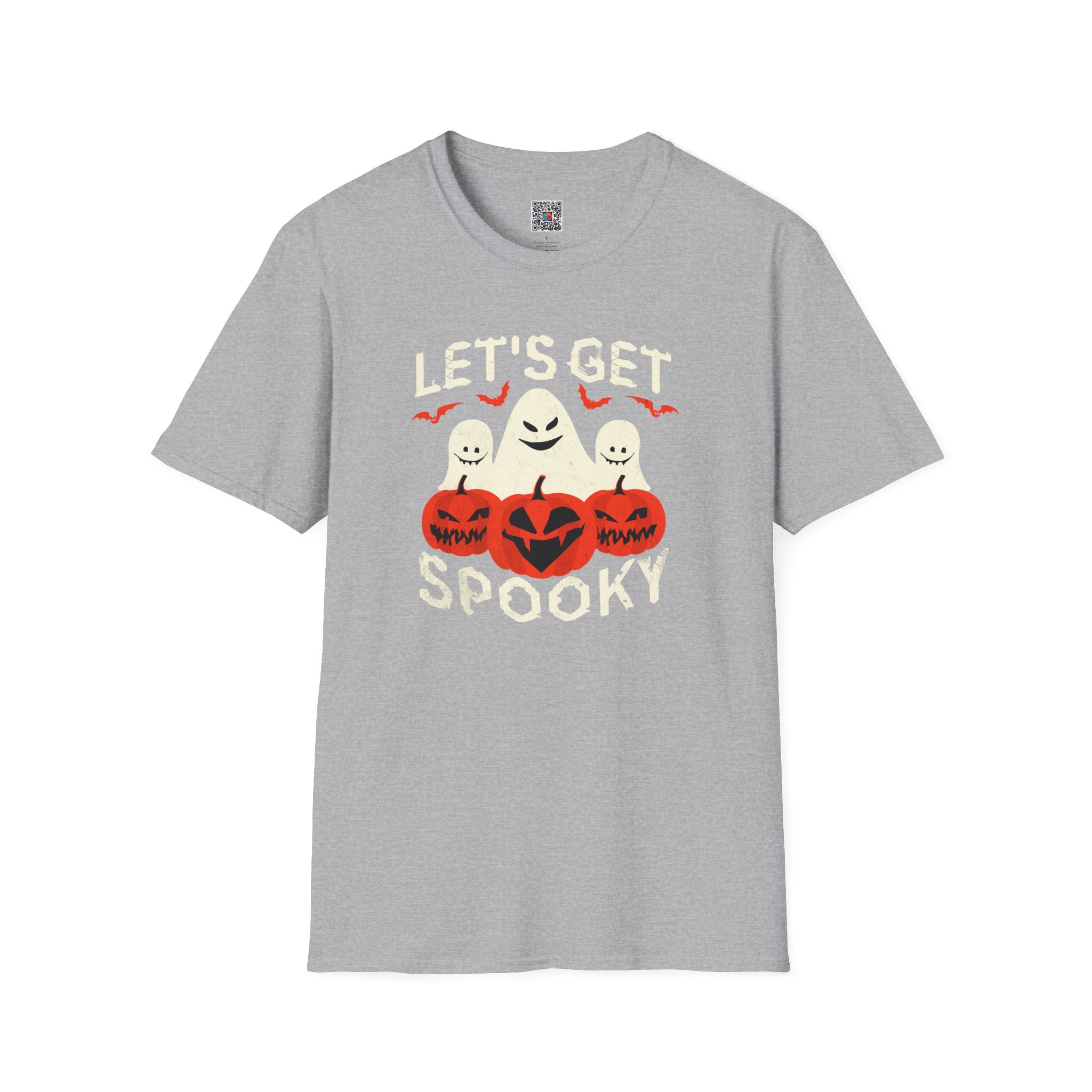 Halloween T-Shirt | "Let's Get Spooky" Ghosts & Jack-O'-Lanterns Tee | Cr8tive Designs