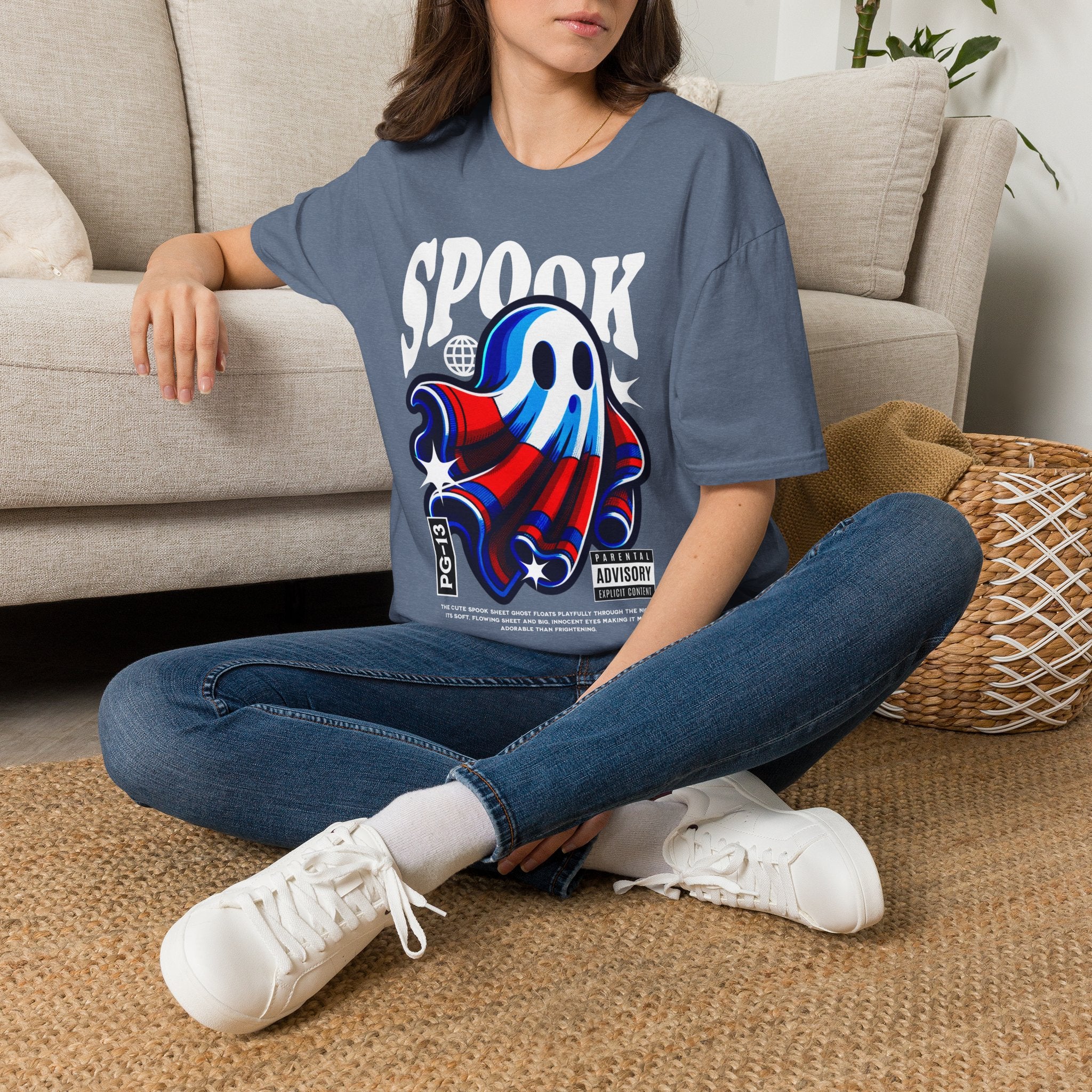 Spooky Retro Ghost T-Shirt | "SPOOK" Graphic Halloween Tee | Cr8tive Designs