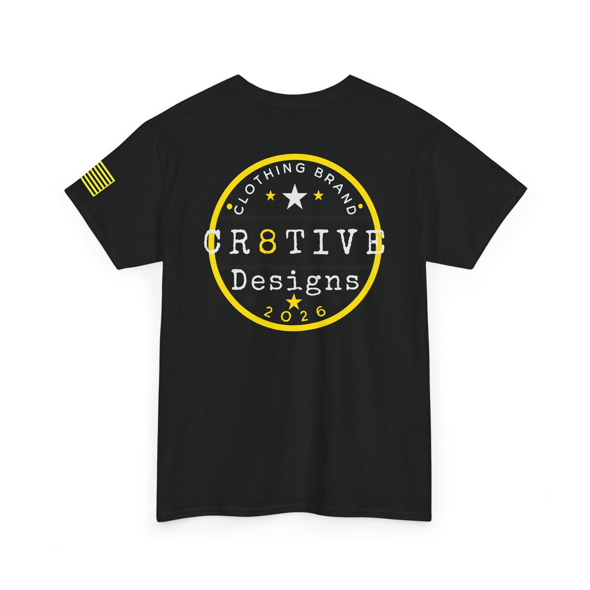 Yellow Logo Badge Graphic Tee/Cr8tive Designs