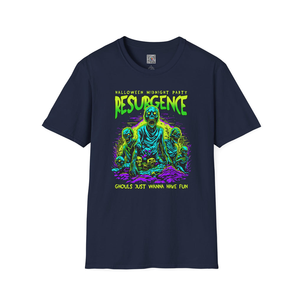 Resurgence Zombie Graphic T-Shirt | Neon Horror Halloween Tee | Cr8tive Designs