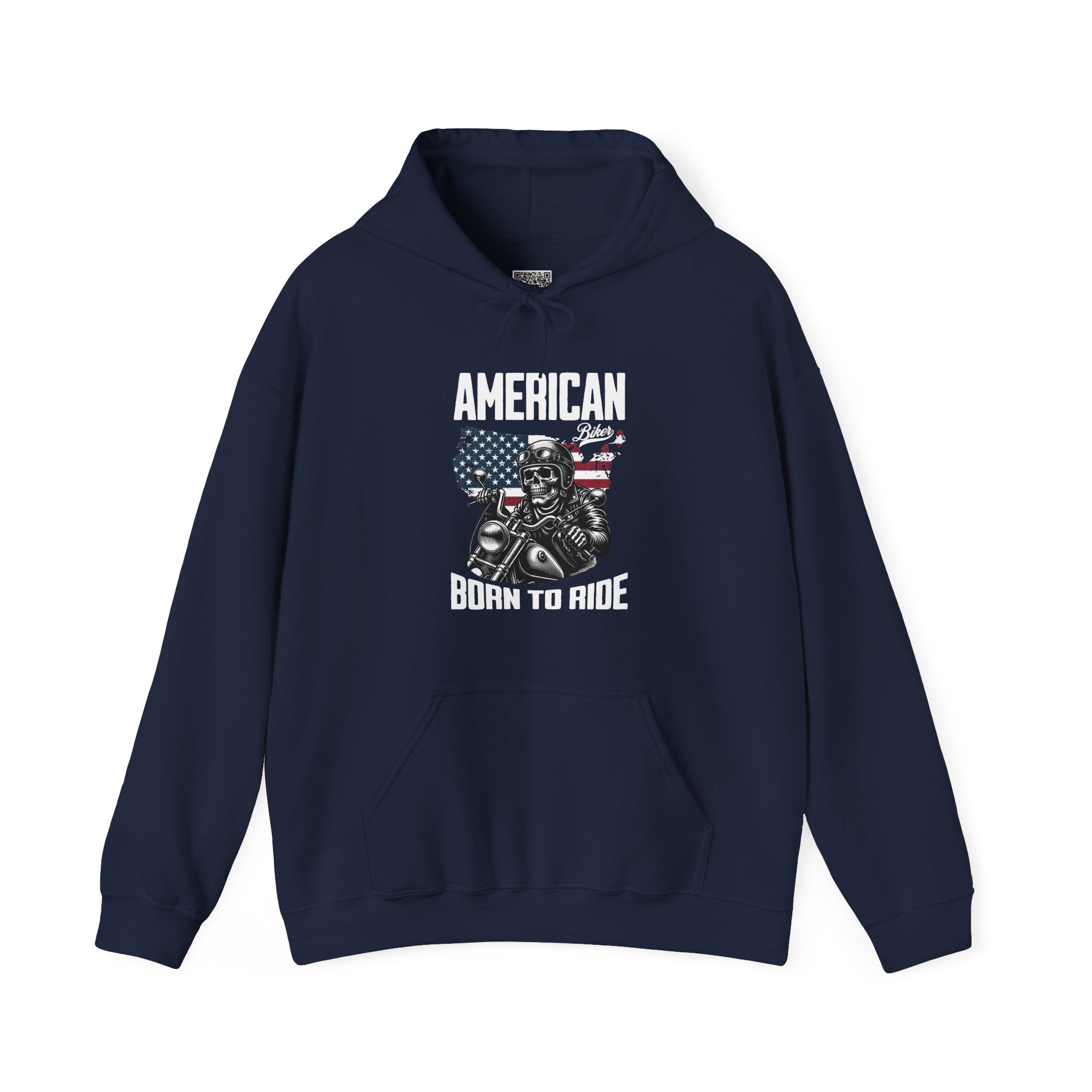 American Born to Ride Hoodie | Patriotic Motorcycle Biker Design | Cr8tive Designs