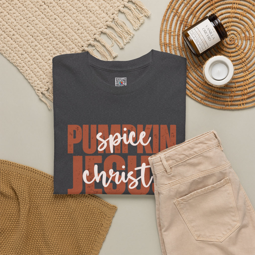 Pumpkin Spice & Jesus Christ T-Shirt | Christian Fall Autumn Faith Graphic Tee | Cr8tive Designs