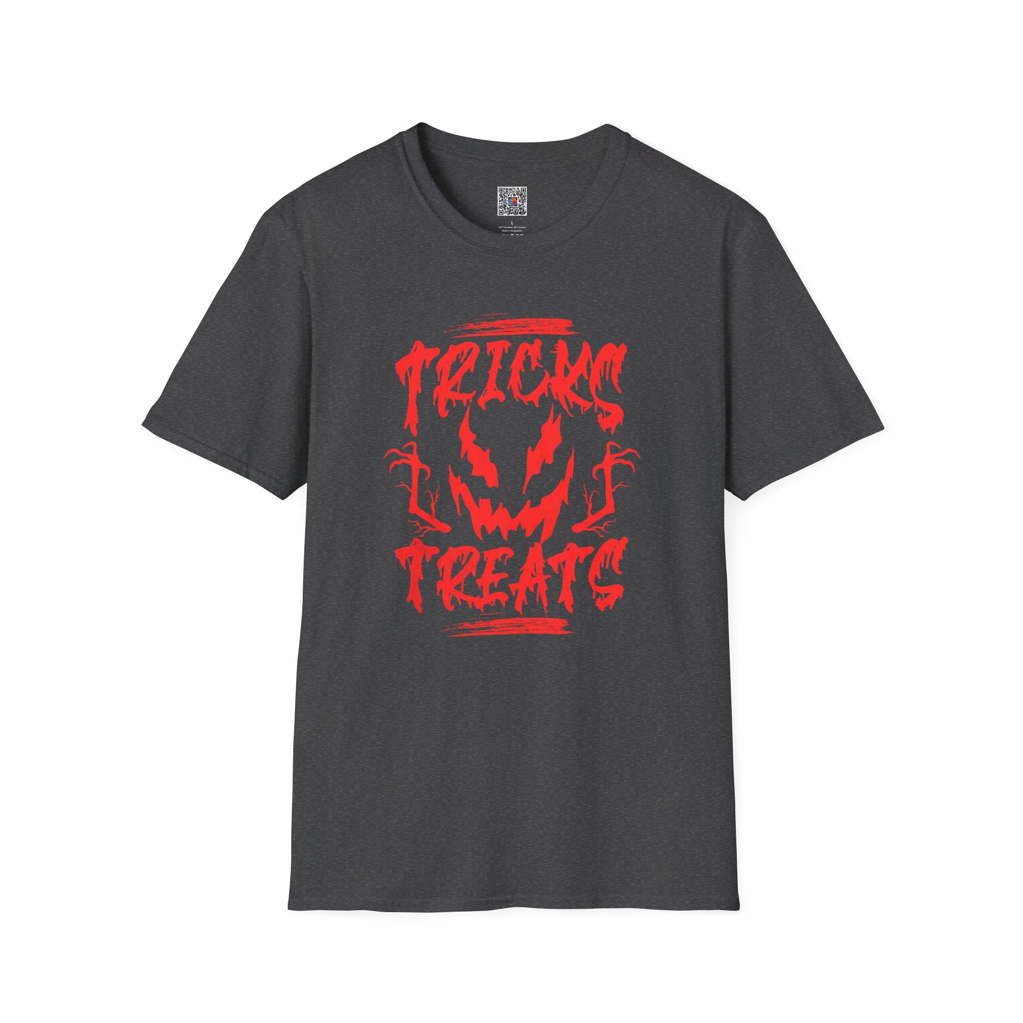 Halloween Tee | "Tricks Treats" Scary Jack-O'-Lantern Graphic T-Shirt | Cr8tive Designs