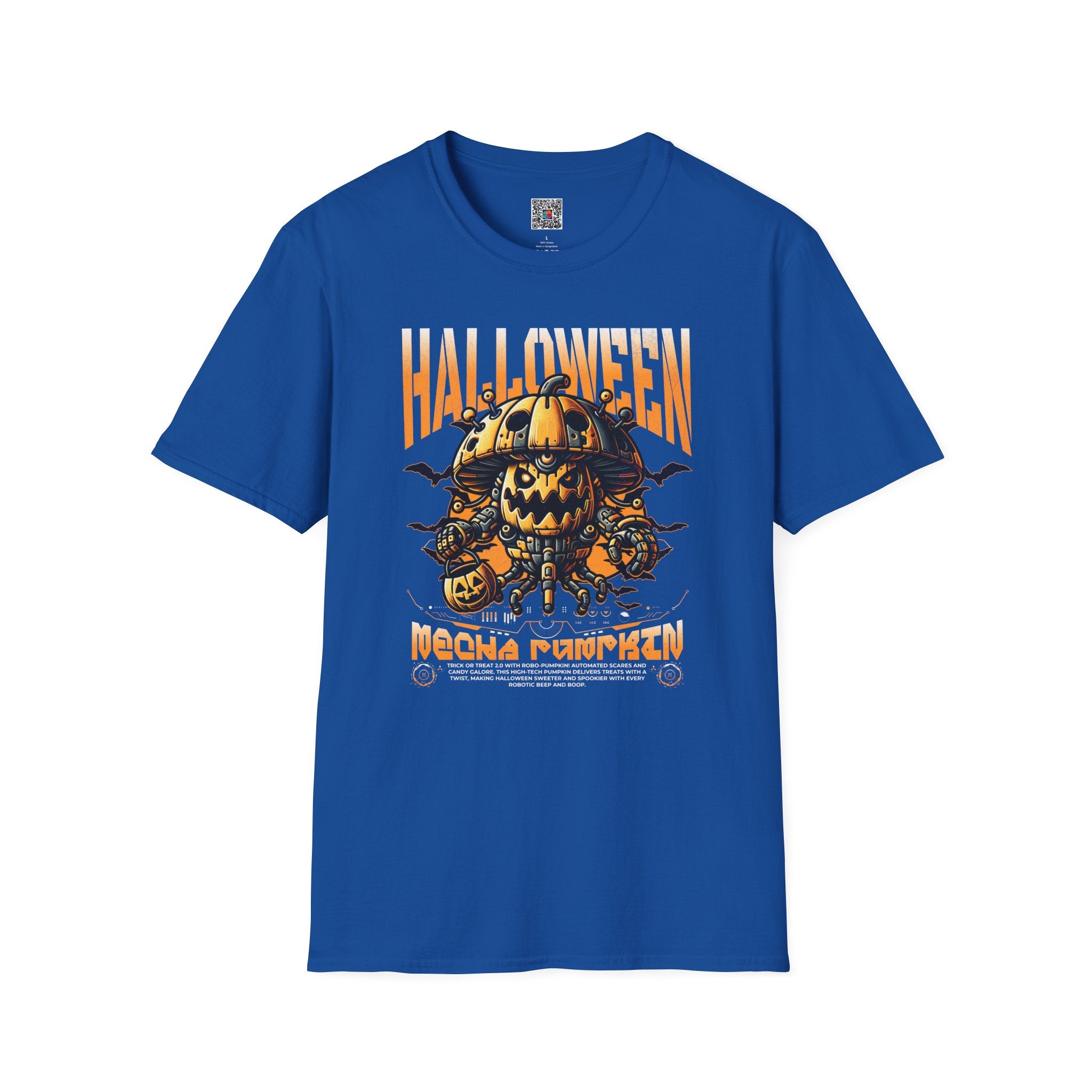 Pumpkin Halloween Tee | Retro Robot Jack-O’-Lantern Shirt | Cr8tive Designs