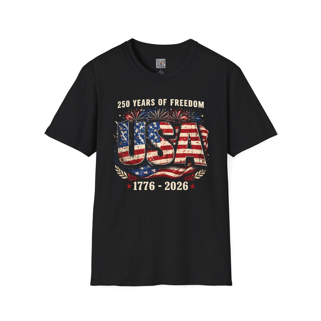 250 Years of Freedom | Rustic Patriotic USA Flag Design | Cr8tive Designs