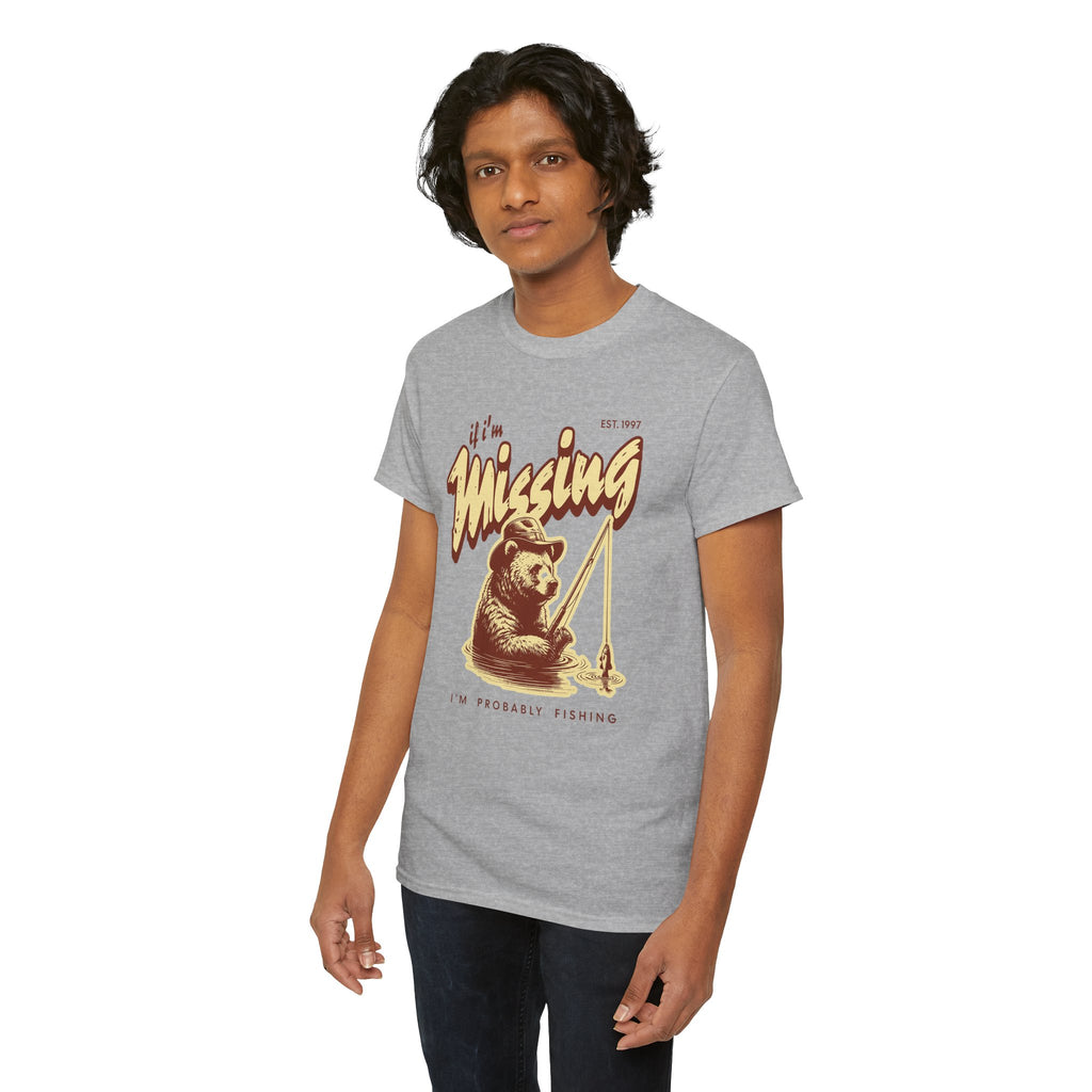 Bear Fishing Graphic T-Shirt /Cr8tive Designs