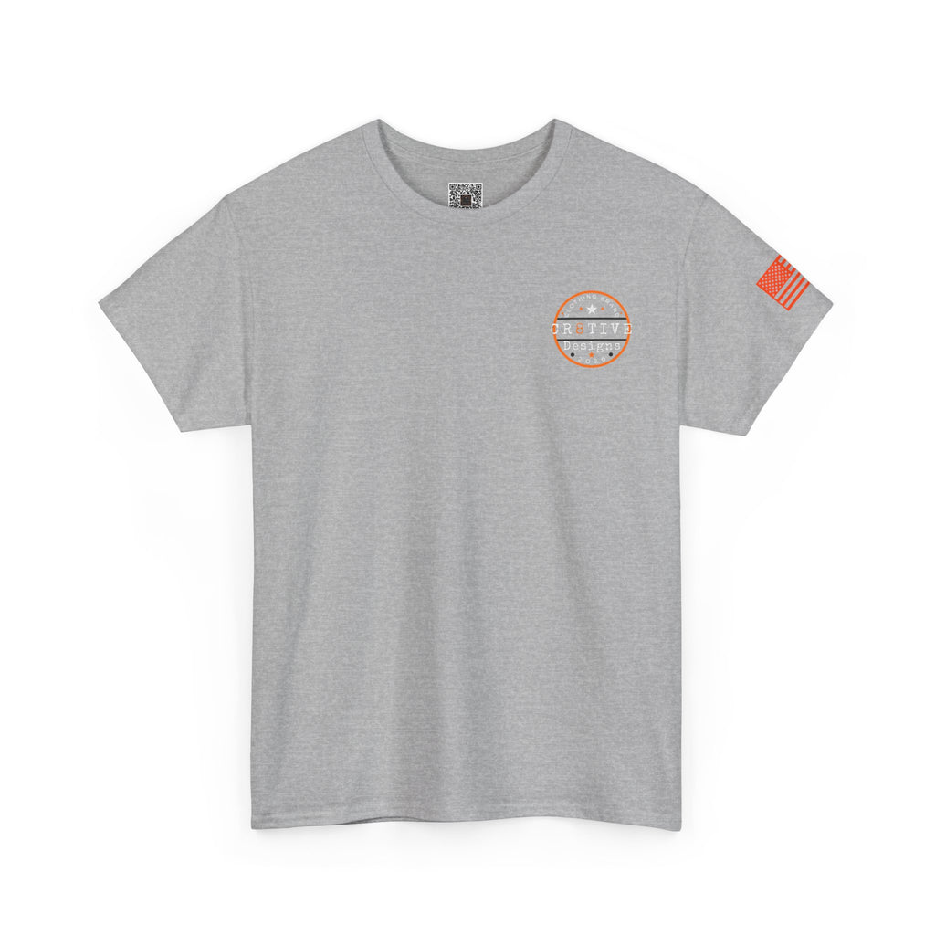 Orange Logo Badge Graphic Tee/Cr8tive Designs