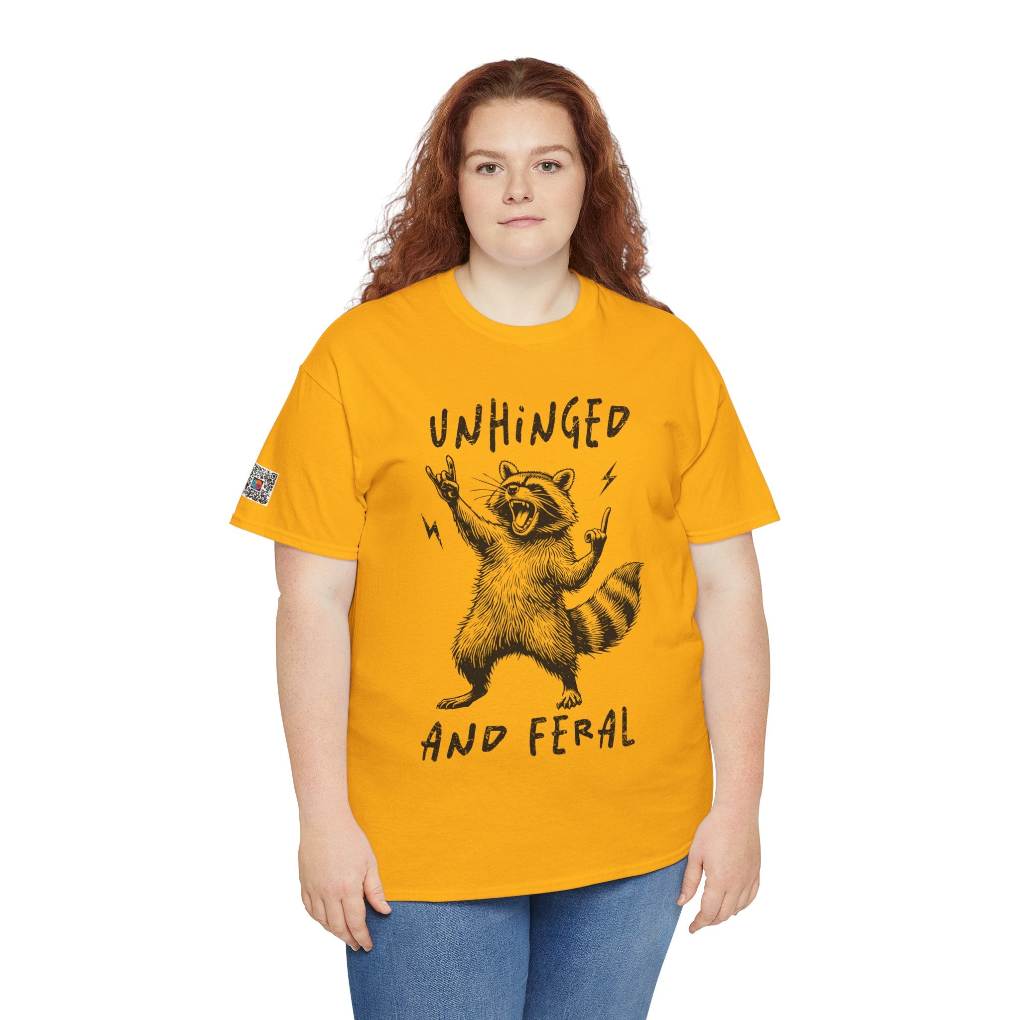 Unhinged and Feral Graphic Tee – Funny Raccoon Shirt, Trendy Chaos Mom Life Tee | Cr8tive Designs