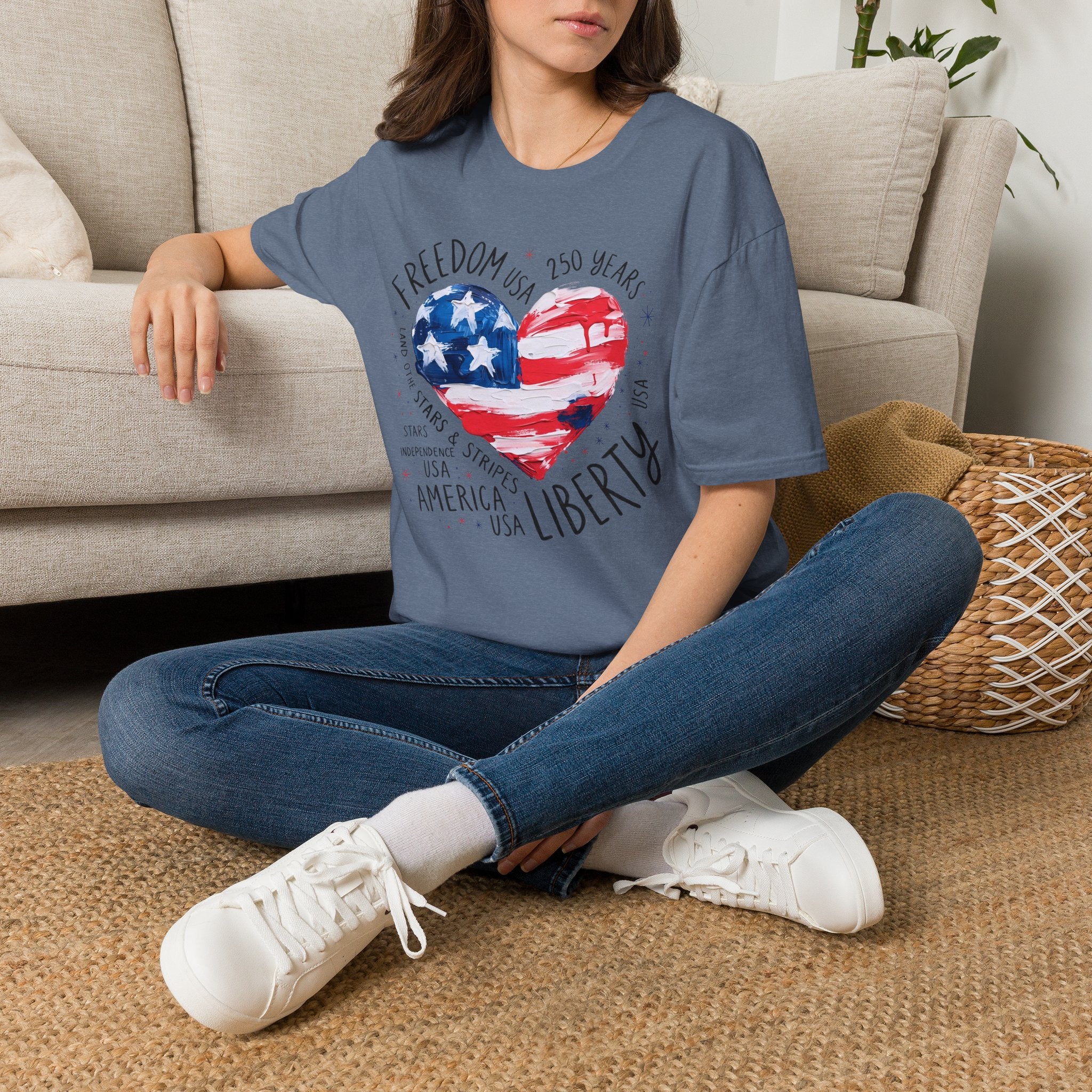 Freedom Liberty Heart | 250 Years Patriotic Design | Cr8tive Designs