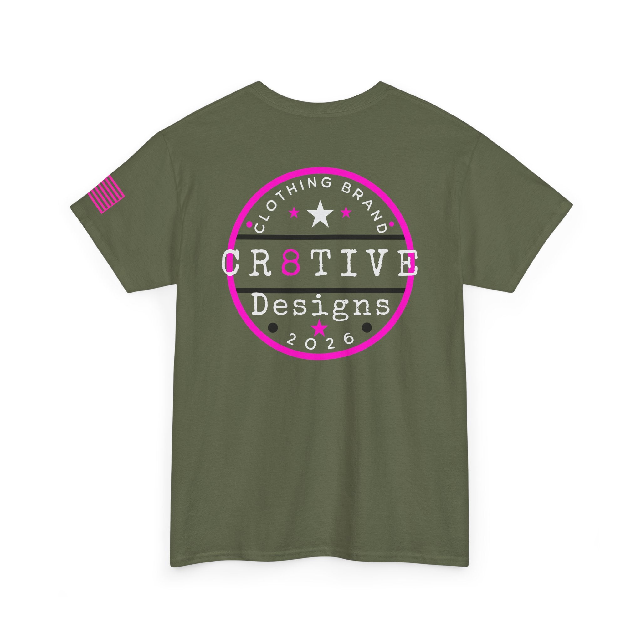 Hot Pink Logo Badge Graphic Tee/Cr8tive Designs