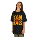 Kansas City Script Youth T-Shirt | Red & Gold Game Day Graphic Tee | Cr8tive Designs