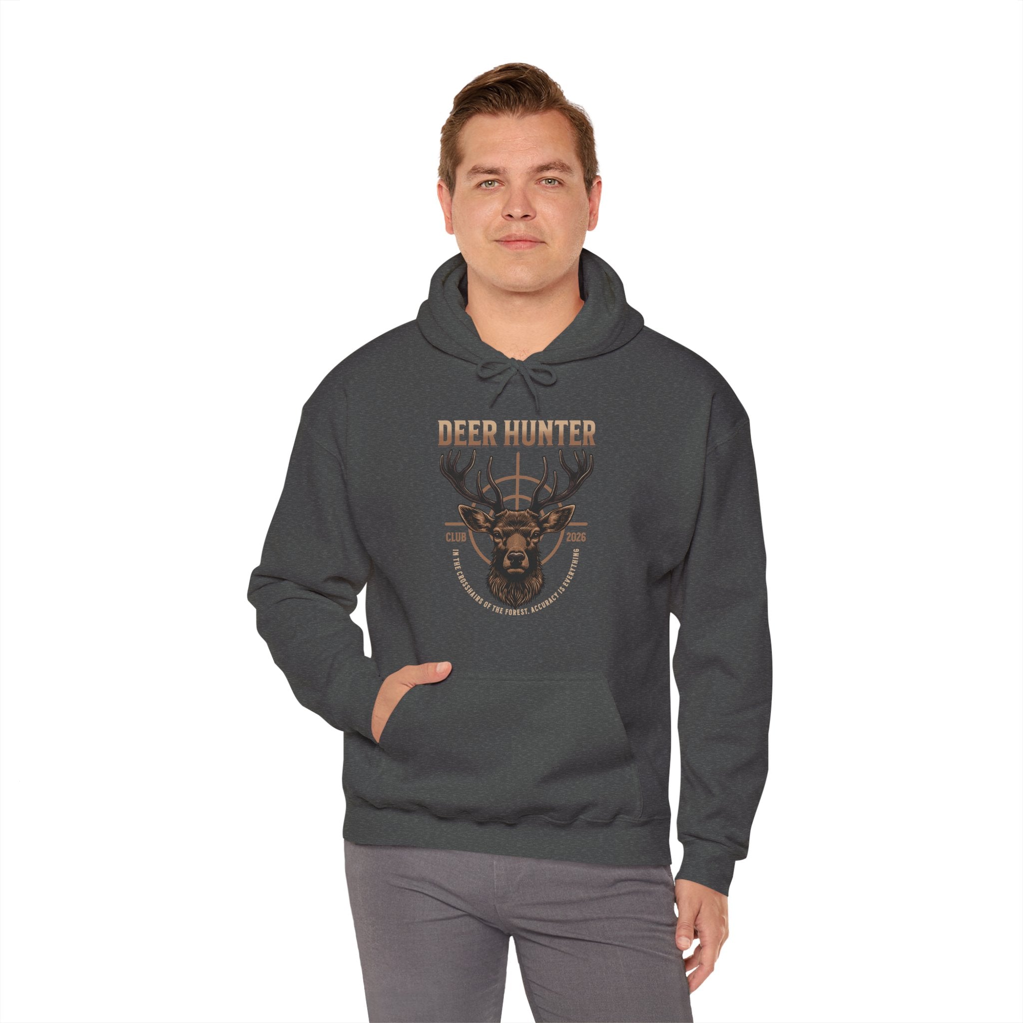 Deer Hunter Hoodie | Rustic Buck & Hunting Club Design | Cr8tive Designs