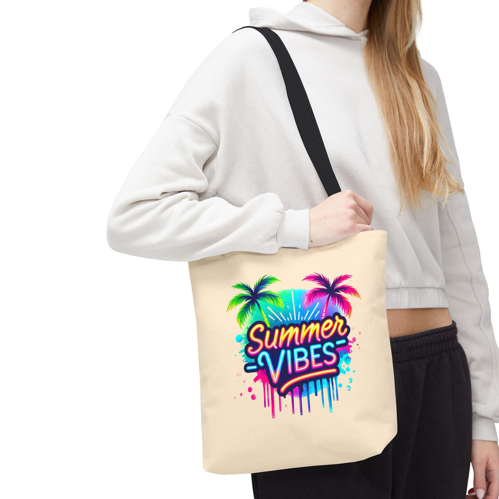 Summer Vibes | Neon Tropical Tote Bag | Cr8tive Designs