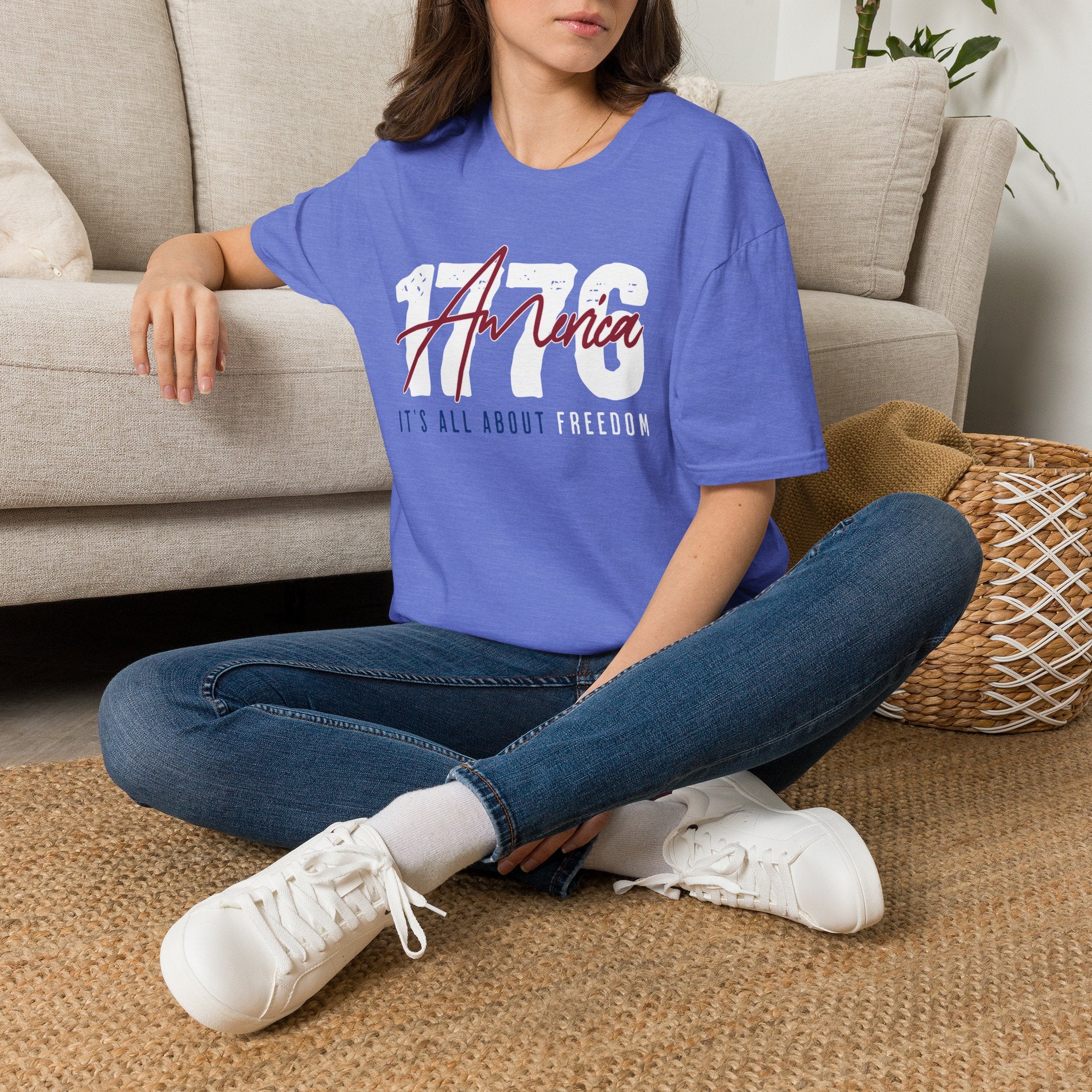 1776 America Freedom T-Shirt — Patriotic Independence Day Tee/Cr8tive Designs