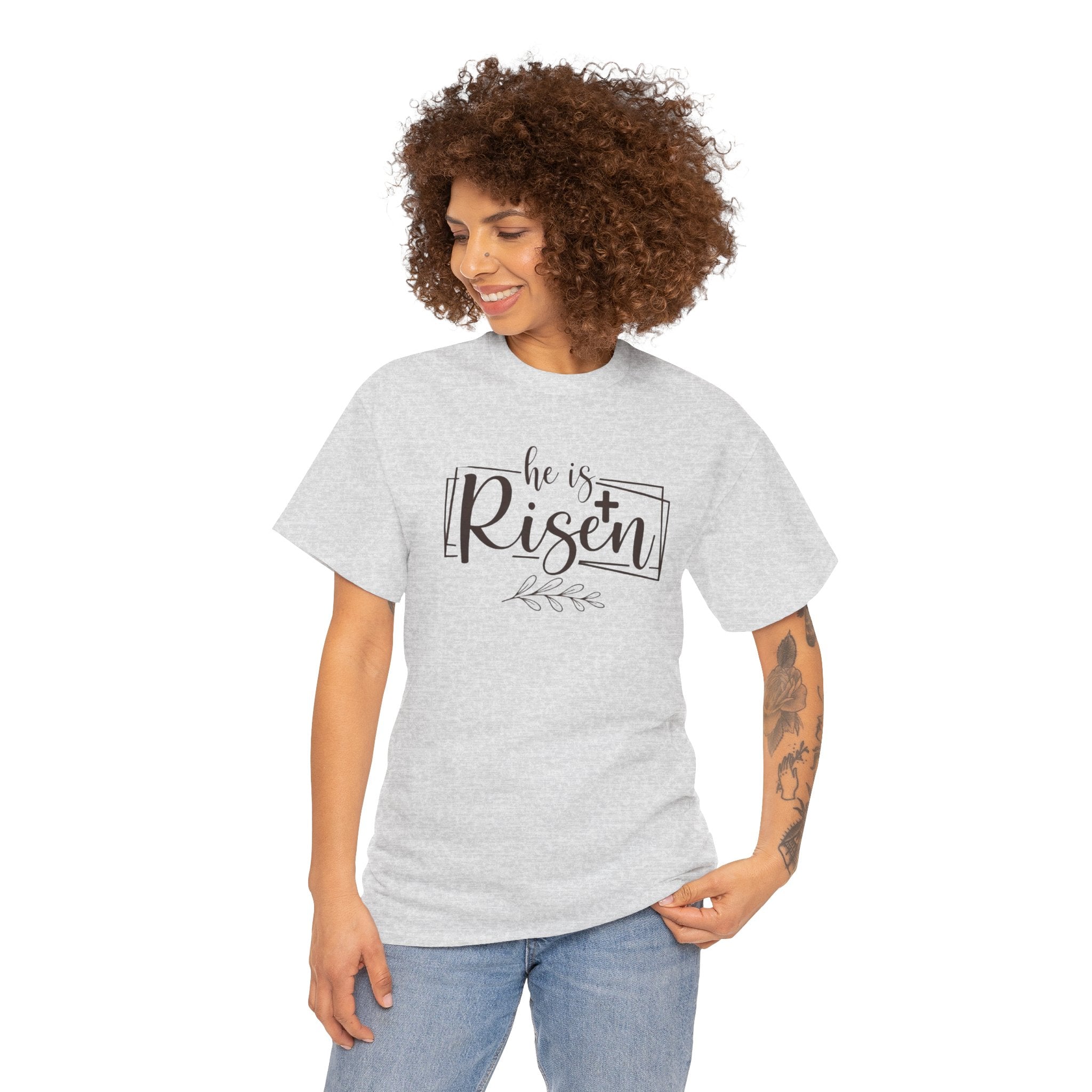 He Is Risen T-Shirt — Easter Christian Faith Tee