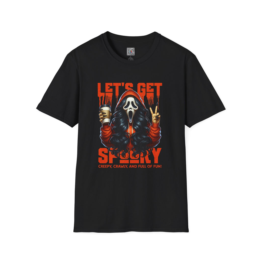 Let's Get Spooky T-Shirt | Horror Mask Halloween Graphic Tee | Cr8tive Designs