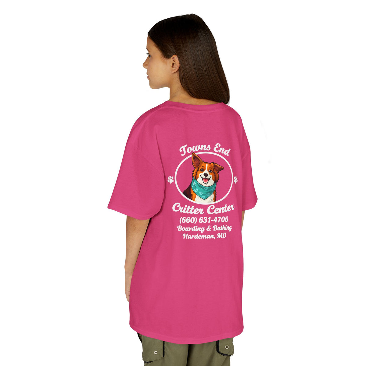 Towns End Critter Center Short Sleeve T-Shirt | Custom Pet Boarding & Grooming Graphic Short Sleeve Tee | Cr8tive Designs