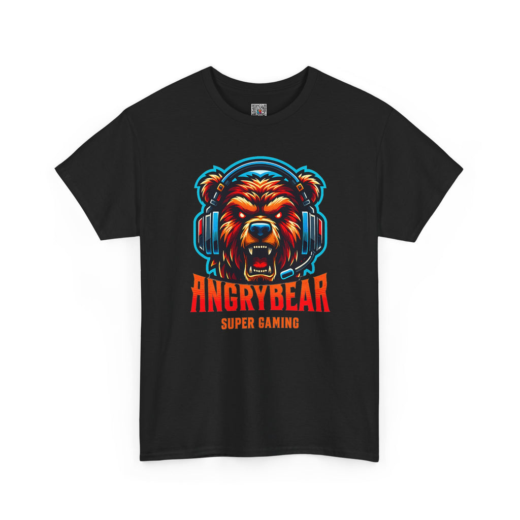 Angry Bear Gamer T-Shirt | Fierce Gaming Bear Graphic Tee | Cr8tive Designs
