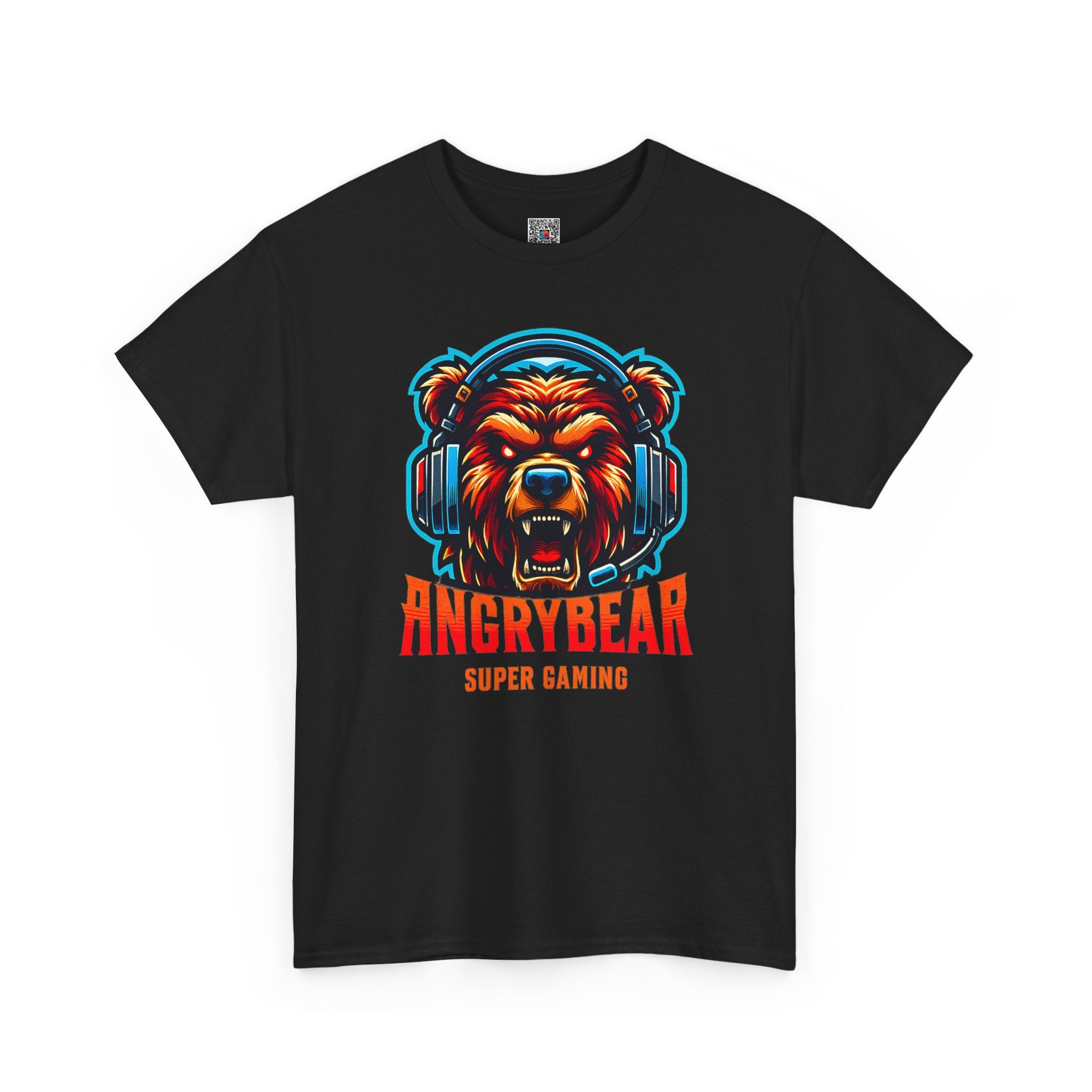 Angry Bear Gamer T-Shirt | Fierce Gaming Bear Graphic Tee | Cr8tive Designs