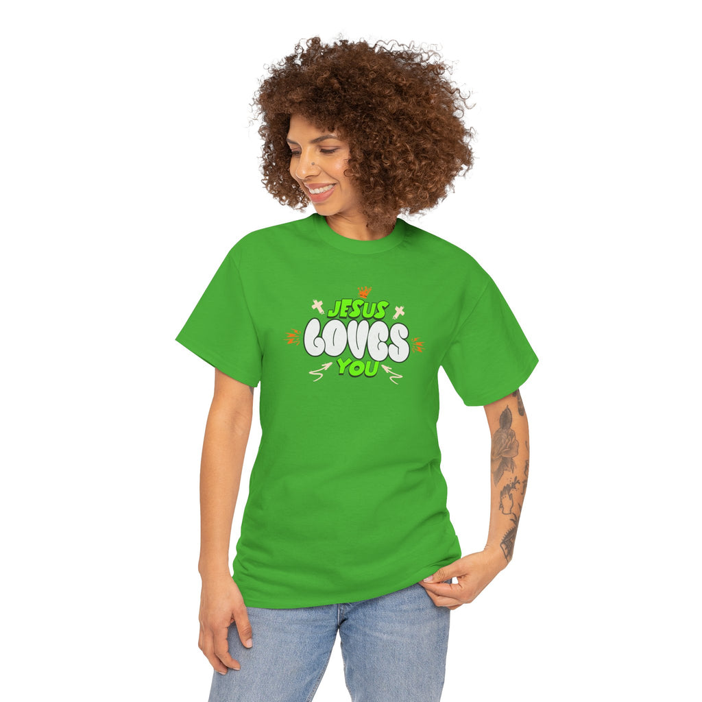 Jesus Loves You T-Shirt | Retro Bubble Gospel Tee | Cr8tive Designs