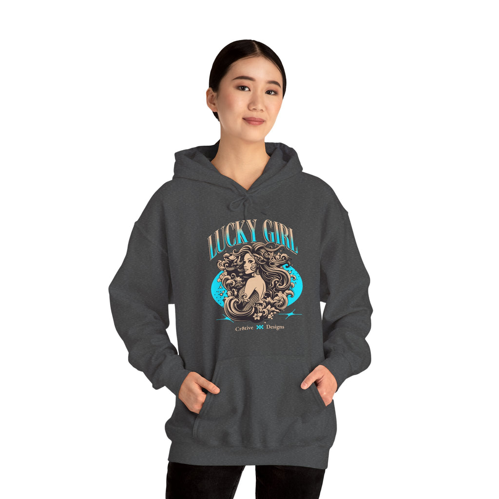 Lucky Girl | Retro Mermaid Hoodie | Cr8tive Designs